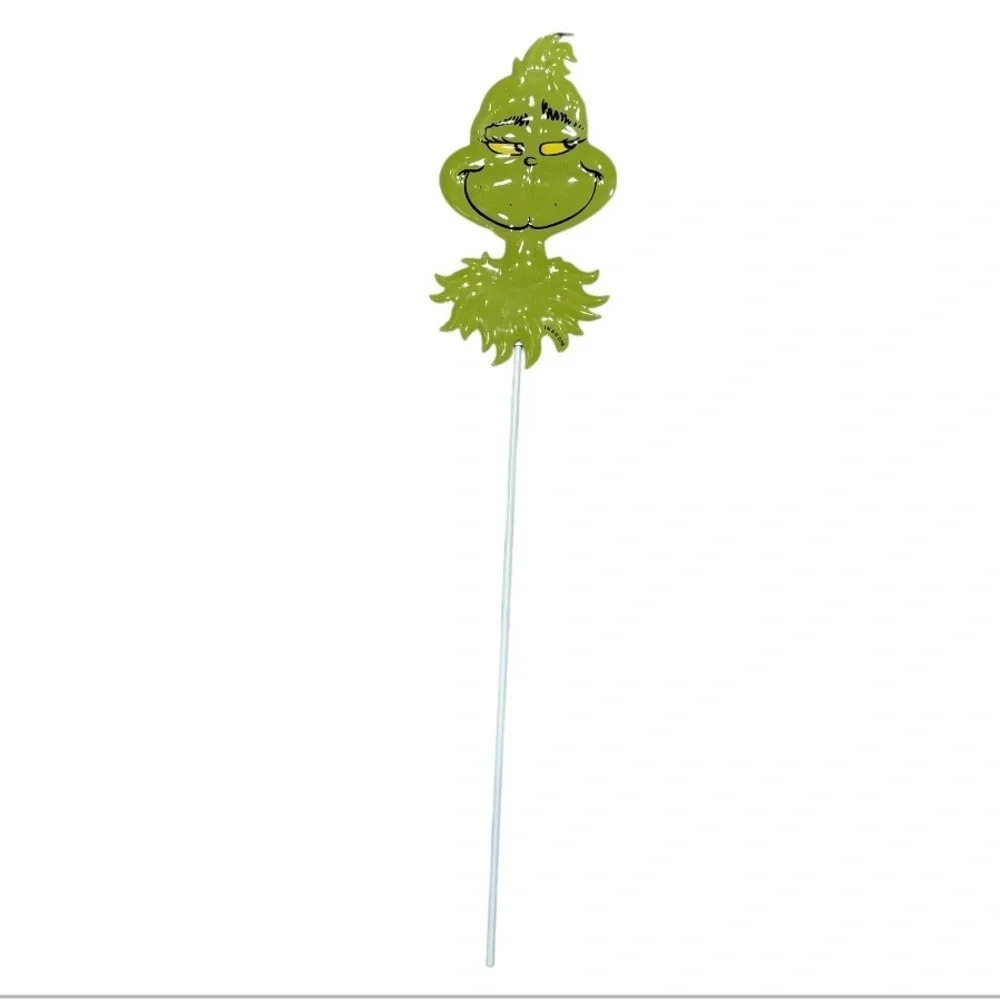 Dr. Seuss Grinch Metal Yard Stake Holiday Decor Christmas Green